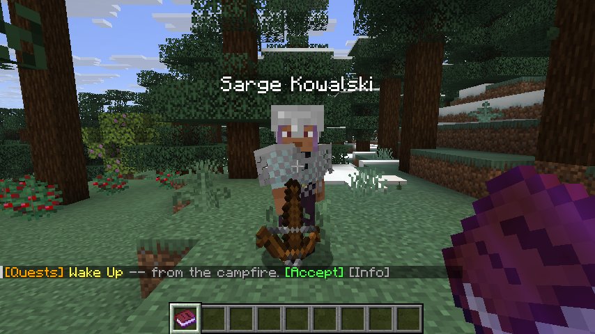 A Cast NPC in a helmet and chainmail, holding a crossbow, drawn on a vanilla client
