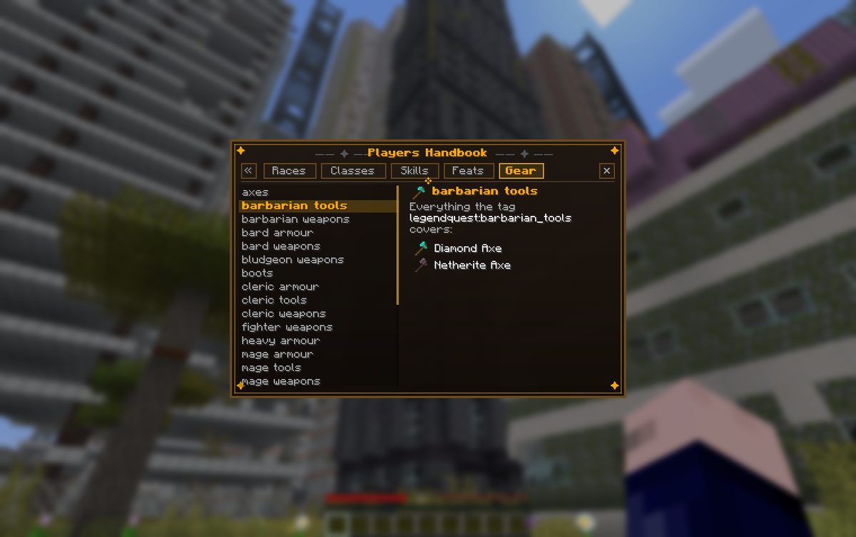 Item proficiency per class, driven by item tags.