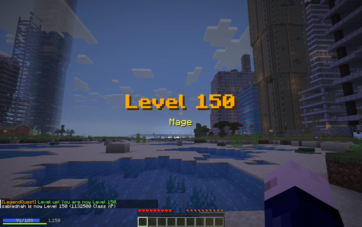 150 levels per class, each with its own XP bank.
