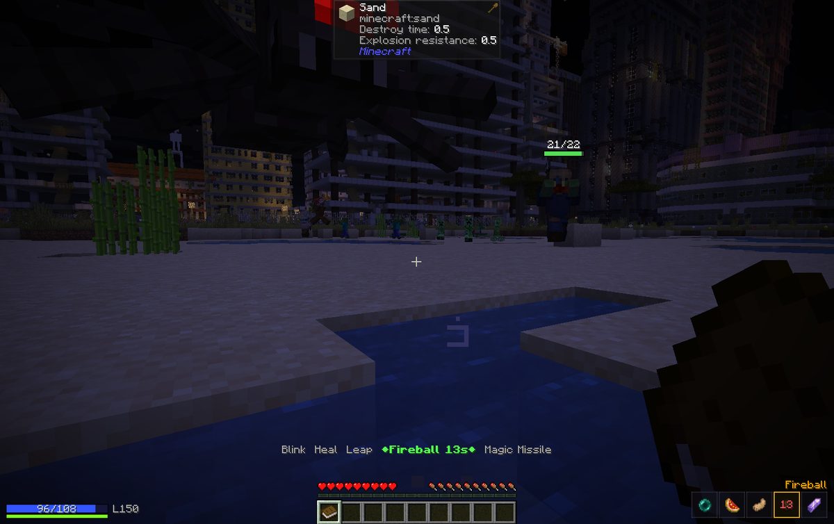 A five-slot loadout bar with live cooldowns.