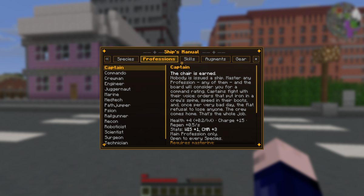Professions, and the billets behind them.