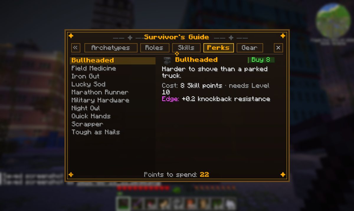 Perks, where the fantasy set has Feats.