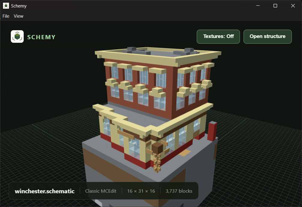 I made Schemy – a 3D viewer for Minecraft structure files